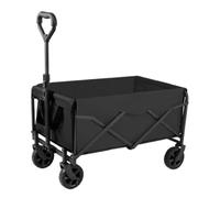 ROHCGHC camping trolley, Night Market Stall Cart Folding Camp Tent Outdoor Camping Picnic Cargo Trailer Van Table Trolley(Black,A)