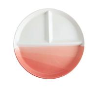 ROHCGHC Dinner Plate, Divided Dinner Plates,The Diet Control Plate, Gradient Portion, for Adults, Bariatric(Pink)