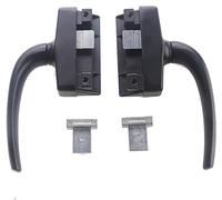 ROHCGHC Door and Window Handles, Universal Window Handle,Replacement Window Handles, Handle, Locks, Door and Handles, 2PCS Left and Right Gearbox,Outer Glass Latches(Svart)