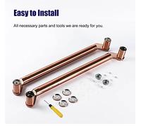 ROHCGHC Door Handle, Stainless Steel Pull Push with Install Fitting,Commercial C-Shape Sliding Door Hardware Set for Gate Sheds Bar(Pink,Length100CM)