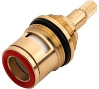 ROHCGHC Faucet valve, 1pcs Ceramic Tap Cartridges Replacement Brass Disc Valve Insert Gland Cartridge Quarter Turn(Red)