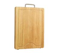 ROHCGHC kitchen cutting board, Solid Wood Cutting Board with Juice Grooves and Handle Ideal for Chopping Meat Cheese FruitsThick Butcher Block for Kitchen,40cm(40cm)