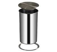 ROHCGHC Lidded bin, 9L/12L Stainless Steel Recessed Balance Flap Cover Kitchen Trash Cans at the Restaurant Toilet Bar Save Space