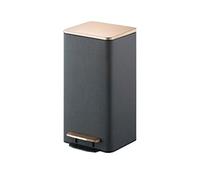 ROHCGHC Lidded bin, Bin 12L/15L/21L Large-Capacity Stainless Steel Foot-Operated Trash Can Large with Lid Garbage Storage Box Suitable for Kitchen Liviroom Bathroom Bin/Green/15L(Black,21L)