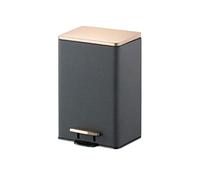 ROHCGHC Lidded bin, Bin 12L/15L/21L Large-Capacity Stainless Steel Foot-Operated Trash Can Large with Lid Garbage Storage Box Suitable for Kitchen Liviroom Bathroom Bin/Green/15L(Black,12L)