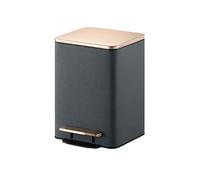 ROHCGHC Lidded bin, Bin 12L/15L/21L Large-Capacity Stainless Steel Foot-Operated Trash Can Large with Lid Garbage Storage Box Suitable for Kitchen Liviroom Bathroom Bin/Green/15L(Black,15L)