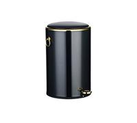 ROHCGHC Lidded bin, Bin round with Lid Trash Can Foot-Operated Household Liviroom Bedroom Kitchen Modernmalist Stainless Steel Garbage Bathroom Bin/Orae/12L(Black,8L)