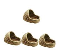 ROHCGHC Pet nest, Rabbit Nest Critter Cage Hamster Guinea Pig Houses Pet Cave Hedgehog Bedding Bunny Bed Grass House Rabbi(Ax4pcs,20X15cm)