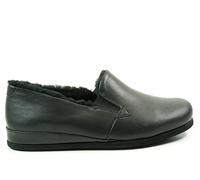 Rohde 6420 Viborg Men's Slippers Leather Lambskin, black, 6 UK