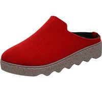 Rohde - Foggia-D - Women's - Clogs - Slippers - Without Closure - Felt - Unlined - Temperature Regulating, red, 4 UK