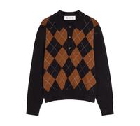 Rohe Argyll Wool Polo Jumper - Black - 42 (UK14 / L)