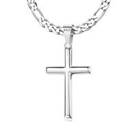 Roheafer 925 Sterling Silver Cross Pendant Necklace for Men Women