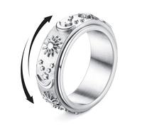 Roheafer Anxiety Rings Fidget Spinner Rings for Stress Relief sun/10