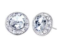 Roheafer Rhinestone Dance Competition Earrings Halo Earrings Women(Clear)