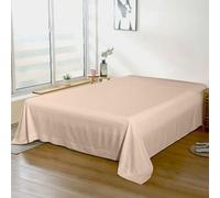 Rohi 100% Brushed Cotton Flat Sheet Single - Soft, Warm, and Breathable Flannelette Flat Sheets for Ultimate Comfort - Thermal Bed Sheet with Anti-Allergy Properties (Latte, Single)