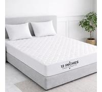 Rohi 30cm Fitted Quilted Mattress Protector King Size 152 x 200cm | Soft Microfibre Mattress Cover | Breathable & Anti Allergy Mattress Protector | 12" Extra Deep Mattress Topper Cover