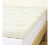 Rohi 4cm Thick Bamboo Mattress Topper Super King - Orthopedic Memory Foam Mattress Topper for Pressure Relief - Anti Allergy, Soft & Breathable - Cooling Comfort Toppers (Super King 180x200cm)