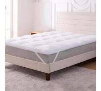 Rohi 4ft 6 Double Mattress Topper Gel Infused - 4” Thick Quilted Pillow Top Mattress Pad - Highly Breathable & Hypoallergenic Mattress Topper with 4 Elasticated Corner Straps