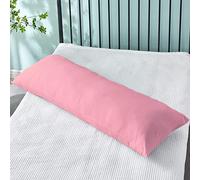 Rohi 6ft Full Body Pillow with Pink Pillowcase Cover -Orthopaedic 19"x 72" Super King Bed Size Long Bolster Support Pillow - Maternity Nursing Back & Neck Support Pillows - Side Sleeper Pillow