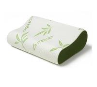Rohi Bamboo Memory Foam Pillow - Cervical Orthopedic Neck Support Pillows - Breathable & Hypoallergenic - Soft Supportive Bamboo Side Sleeper Pillow for Neck and Shoulder Pain Small (50cm x 30cm)