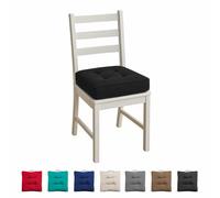 Rohi Black 10cm Thick Booster Cushion for Armchairs 45x45cm - Hypoallergenic 100% Polyester Cover - Firm Garden Seat Pad Chair Support Cushion Ideal for Elderly, Pregnancy & Post Surgery Comfort