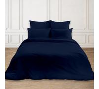 Rohi Easy Care plain Super King Duvet Cover set - Soft & Breathable Navy Bedding Set - Button Closure - Anti Allergy Quilt Cover Set with Pillowcases (Super King, Navy)