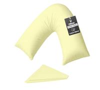 Rohi Lemon V Shaped Pillowcase - Soft & Breathable V Pillow Cover - Hypoallergenic Triangle Pillow Case - Envelope Closure - Back Support Orthopaedic Nursing V Pillowcase Covers Only (Lemon)