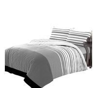 Rohi Luxury Printed King Size Duvet Cover Set in Maximus White and Black | 1X King Size Bed Duvet Cover 220 x 230cm | 2X Pillow Covers 50 x 75cm(King, Maximus White Black)