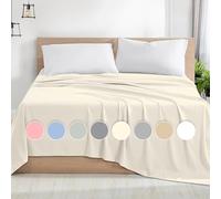 Rohi Microfibre King Size Flat Sheet Cream - Comfy Soft & Breathable Flat Bed Sheet - Anti Allergy & Durable Top Sheets for Hotels, Bedrooms & Guest Rooms - Easy Care Layer Sheet (Cream, 255 x 270cm)