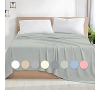 Rohi Microfibre Single Flat Sheet Duck Egg - Comfy Soft & Breathable Flat Bed Sheet - Anti Allergy & Durable Top Sheets for Hotels, Bedrooms & Guest Rooms Easy Care Layer Sheets (Duck Egg, 177x255cm)