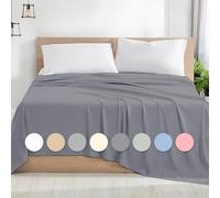 Rohi Microfibre Super King Flat Sheet Grey - Comfy Soft & Breathable Flat Bed Sheet - Anti Allergy & Durable Top Sheets for Hotels, Bedrooms & Guest Rooms - Easy Care Layer Sheet (Grey, 255 x 290cm)