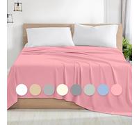 Rohi Microfibre Super King Flat Sheet Pink - Comfy Soft & Breathable Flat Bed Sheet - Anti Allergy & Durable Top Sheets for Hotels, Bedrooms & Guest Rooms - Easy Care Layer Sheet (Pink, 255 x 290cm)
