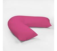 Rohi Orthopaedic V Pillow with Pillowcase - Ideal for Nursing, Pregnancy, and Back Support - Breathable & Hypoallergenic V Shaped Pillows with Complementary V Pillowcase (Fushia)
