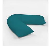 Rohi Orthopaedic V Pillow with Pillowcase - Ideal for Nursing, Pregnancy, and Back Support - Breathable & Hypoallergenic V Shaped Pillows with Complementary V Pillowcase (Teal)