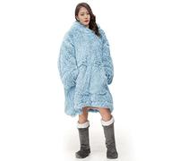Rohi Oversized Blanket Hoodie - Warm & Comfy - Sherpa Fleece Wearable Blanket with Elastic Cuffs - Unisex - Ultra Soft & Cozy Snoodie - One Size Fits All Adults