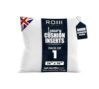 Rohi Pack of 1 Premium Microfibre Cushion Inserts 35cm x 35cm | 14x14 inch - Soft & Plump Down Alternative Filled Cushions Inner Pad - Breathable & Hypoallergenic Cushion Pads Set of 1 - White