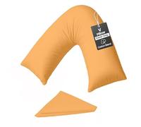 Rohi Peach V Shaped Pillowcase - Soft & Breathable V Pillow Cover - Hypoallergenic Triangle Pillow Case - Envelope Closure - Back Support Orthopaedic Nursing V Pillowcase Covers Only (Peach)