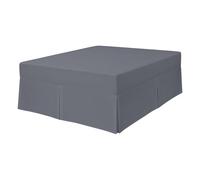 Rohi Percale Extra Deep Fitted Valance Sheets King Size - 40 cm Pleated Valance Drop - Easy Care King Size Fitted Sheet - Pleated - Fit over Mattress & Down to the Floor (King, Grey)