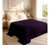 Rohi Plum Super King Flat Sheet Microfibre - Ultra-Soft, Durable, and Hypoallergenic Flat Sheets for Standard and Oversized Mattress Flat Bed Sheet (Plum - 255 x 290cm)