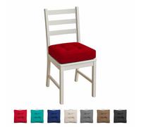 Rohi Red 10cm Thick Booster Cushion for Armchairs 45x45cm - Hypoallergenic 100% Cotton Cover - Firm Garden Seat Pad Chair Support Cushion Ideal for Elderly, Pregnancy & Post Surgery Comfort