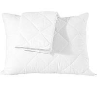 Rohi Sleep Solution Microfibre Quilted Pillow Protectors Pair Standard 48cm x 74cm Ultra Plush White Zippered Set of 2 Size Encasement 2 Pack Quilted