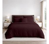 Rohi Super King Size Duvet Cover Set Chocolate | 180 Thread Count Cotton Blend Quilt Cover Set | Soft, Breathable & Anti-Allergy | Chocolate