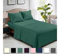 Rohi Teal Double Flat Sheet Microfibre - Ultra-Soft, Durable, and Hypoallergenic Flat Sheets for Standard and Oversized Mattress Flat Bed Sheet (Teal - 228 x 255cm)