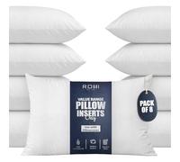 Rohi Value Range Bed Pillow Inserts 8 Pack | Neck Support Hypoallergenic Pillow | Breathable Medium Firm Pillows for Back, Front & Side Sleepers | UK Made 45 × 66 cm