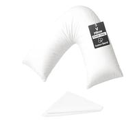 Rohi White V Shaped Pillowcase - Soft & Breathable V Pillow Cover - Hypoallergenic Triangle Pillow Case - Envelope Closure - Back Support Orthopaedic Nursing V Pillowcase Covers Only (White)