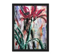 Rohlfs Amaryllis Flower Painting Large Framed Art Print Poster Wall Decor 18x24 in