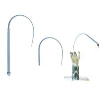 ROHOME Interactive Cat Toys, Mouse-Tail Wand Toy for Cats, Silicone Cat Toy Teaser Wand, Safe with Natural Predator Mimicking Movements (blue)