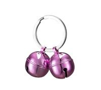 ROHOME Pure Copper Cat Dog Collar Bells Pet Tracker Round Handmade Copper Pendant Bells Brass Bells for Collar Dog Loud Anti-Lost Training Bells (purple)