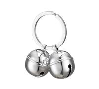 ROHOME Pure Copper Cat Dog Collar Bells Pet Tracker Round Handmade Copper Pendant Bells Brass Bells for Collar Dog Loud Anti-Lost Training Bells (silver)