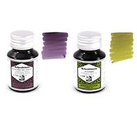 Rohrer & Klingner - 50ml Bottle Fountain Pen Ink Set - 2 Pack - Alt-Goldgrun & Scabiosa